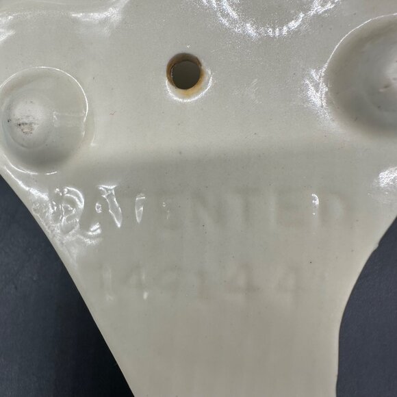 Vintage Wall Pocket Vase Mid Century Decor Flying Duck Blue Yellow Bird USA - Picture 5 of 11